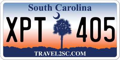 SC license plate XPT405