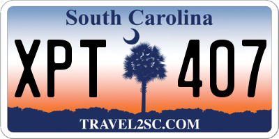 SC license plate XPT407