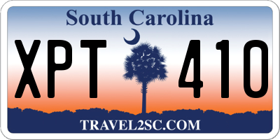 SC license plate XPT410