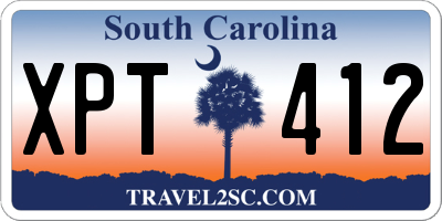 SC license plate XPT412