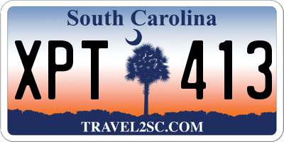 SC license plate XPT413