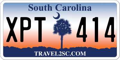 SC license plate XPT414