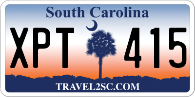 SC license plate XPT415
