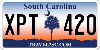 SC license plate XPT420