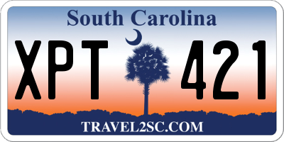 SC license plate XPT421