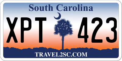 SC license plate XPT423