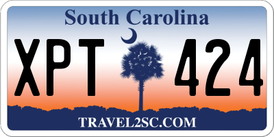 SC license plate XPT424
