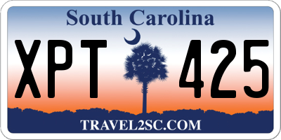 SC license plate XPT425