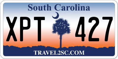 SC license plate XPT427