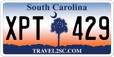 SC license plate XPT429