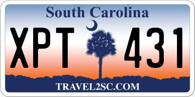 SC license plate XPT431