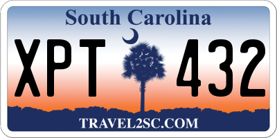 SC license plate XPT432