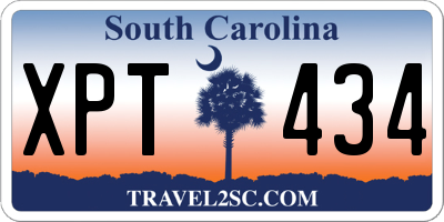 SC license plate XPT434