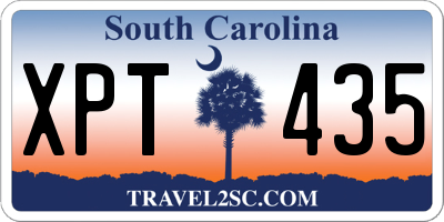 SC license plate XPT435