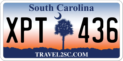 SC license plate XPT436