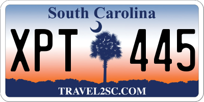 SC license plate XPT445