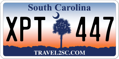 SC license plate XPT447