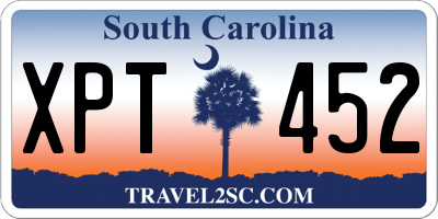 SC license plate XPT452
