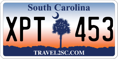 SC license plate XPT453