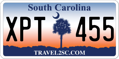 SC license plate XPT455