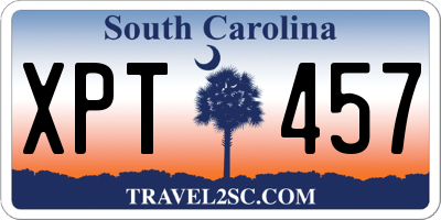 SC license plate XPT457
