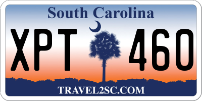 SC license plate XPT460