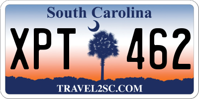 SC license plate XPT462