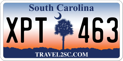 SC license plate XPT463
