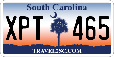 SC license plate XPT465