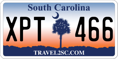SC license plate XPT466