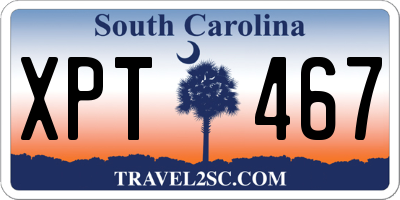 SC license plate XPT467