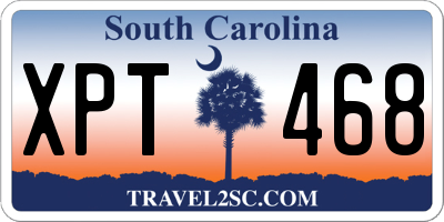 SC license plate XPT468
