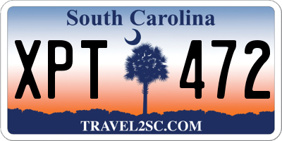 SC license plate XPT472