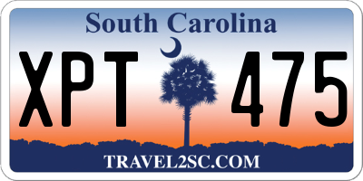 SC license plate XPT475