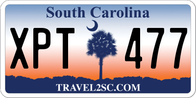 SC license plate XPT477