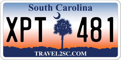 SC license plate XPT481