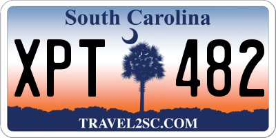 SC license plate XPT482