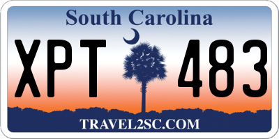 SC license plate XPT483