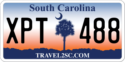 SC license plate XPT488
