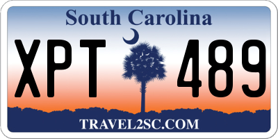 SC license plate XPT489
