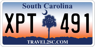 SC license plate XPT491
