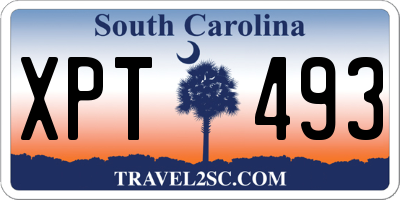 SC license plate XPT493