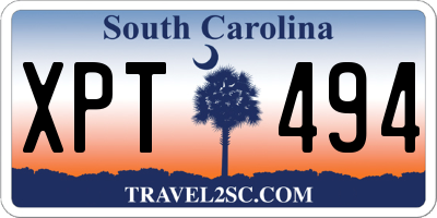 SC license plate XPT494