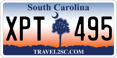 SC license plate XPT495