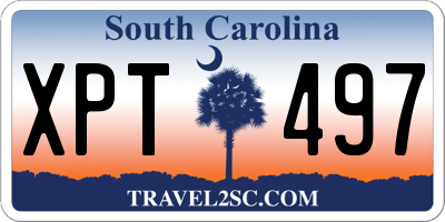 SC license plate XPT497