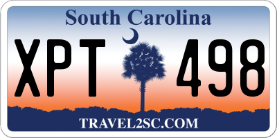 SC license plate XPT498
