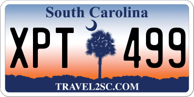 SC license plate XPT499