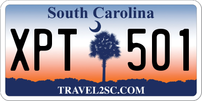 SC license plate XPT501