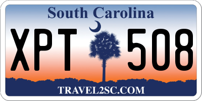 SC license plate XPT508