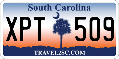 SC license plate XPT509